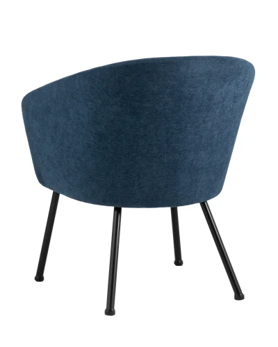 Кресло Декстер, синий УТ000034959 Stool Group, синий/ткань, ножки/металл/чёрный, размеры - ****710*660мм фото 6