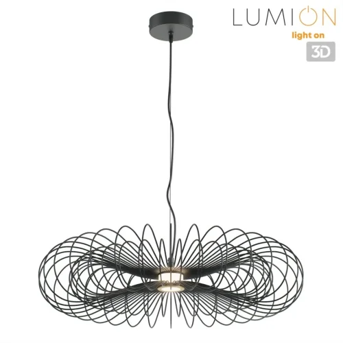 Светильник подвесной LED Camomile 8301/10L Lumion чёрный на 1 лампу, основание чёрное в стиле лофт фото 3