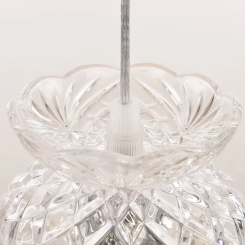 Светильник подвесной 14781P/11 Ni V0300 Bohemia Ivele Crystal прозрачный 1 лампа, основание никель в стиле классический виноград фото 3