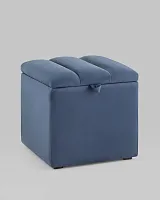 Пуф с крышкой Нильсон велюр синий УТ000036876 Stool Group на 1 , основание в стиле 