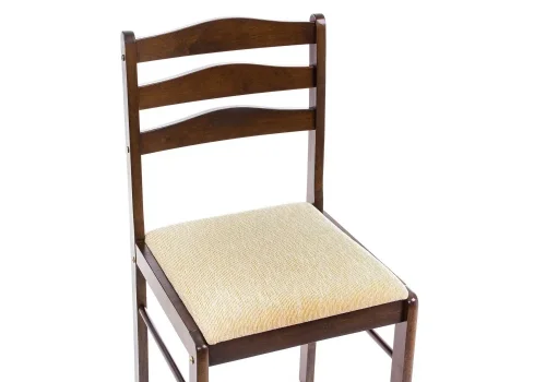 Деревянный стул Camel dirty oak / beige 1991 Woodville, бежевый/ткань, ножки/дерево/коричневый, размеры - ****405*430 фото 3