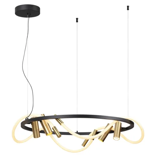 Светильник подвесной LED Corda 4397/55L Odeon Light белый античный бронза на 1 лампу, основание чёрное в стиле хай-тек фото 4