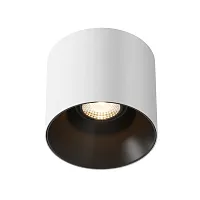 Светильник накладной Alfa LED C064CL-01-15W3K-RD-WB Maytoni белый чёрный на 1 лампу, основание белое в стиле современный хай-тек круглый