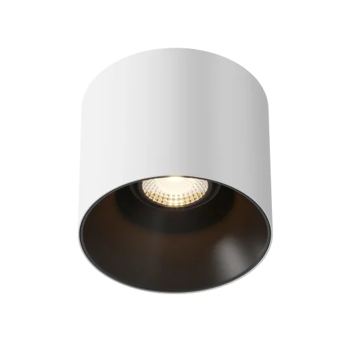 Светильник накладной Alfa LED C064CL-01-15W3K-RD-WB Maytoni белый чёрный на 1 лампу, основание белое в стиле современный хай-тек круглый