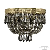 Бра 19271B/20IV G R781 Bohemia Ivele Crystal чёрный 1 лампа, основание золотое в стиле классика sp