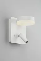 Бра с выключателем LED Sorano OML-10901-02 Omnilux белый 1 лампа, основание белое в стиле хай-тек для чтения