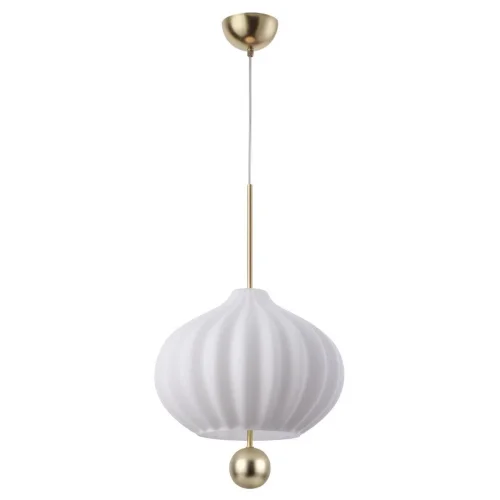 Светильник подвесной Juliet 4459/3 Lumion белый на 3 лампы, основание золотое в стиле современный выдувное фото 2