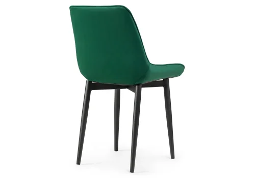 Стул на металлокаркасе Седа К зеленый / черный 502097 Woodville, зелёный/велюр, ножки/металл/чёрный, размеры - ****500*560 фото 4