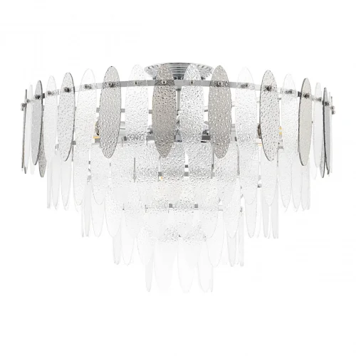 Люстра потолочная Sorrento-1309 371309/9/40/580 CR Arte Milano серая прозрачная на 9 ламп, основание хром в стиле современный Люстра потолочная Sorrento-1309 371309/9/40/580 CR Arte Milano серая прозрачная на 9 ламп, основание хром в стиле современный