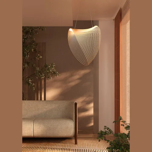 Светильник подвесной LED Carved 1140/06 SP-16 Divinare чёрный на 1 лампу, основание белое в стиле кантри современный фото 3