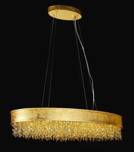 Люстра подвесная fabian 1550.17 oro LED Lucia Tucci золотая на 17 ламп, основание золотое в стиле классический 