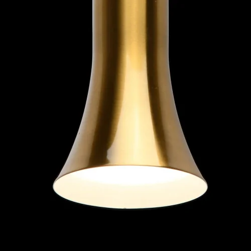 Светильник подвесной LED Ракурс 631017901 DeMarkt бронзовый 1 лампа, основание бронзовое в стиле хай-тек трубочки фото 6