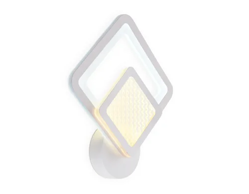 Бра LED FA4284 Ambrella light белый на 1 лампа, основание белое в стиле современный классический квадраты фото 4