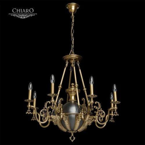 Люстра подвесная Габриэль 491012208 Chiaro без плафона на 8 ламп, основание латунь в стиле классический  фото 6