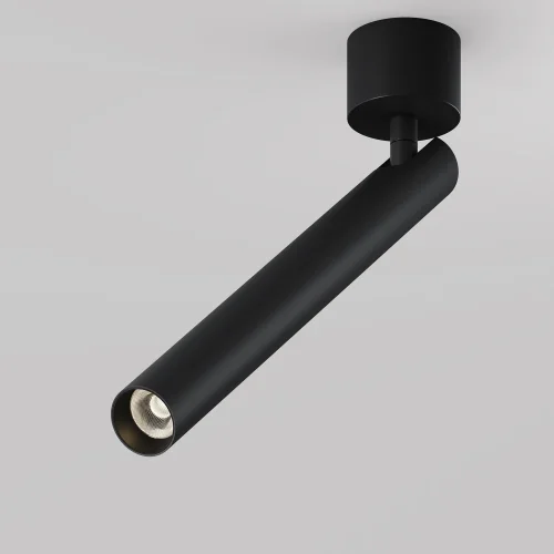 Спот с 1 лампой LED Focus T C141CL-L300-6W3K-B Maytoni чёрный LED в стиле современный хай-тек трубочки фото 3