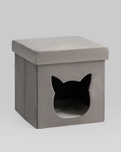Пуф складной с ящиком Store Pet, антрацитовый УТ000038969 Stool Group на 1 , основание в стиле современный 