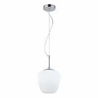 Светильник подвесной Cesare SL1168.103.01 ST-Luce белый 1 лампа, основание хром в стиле современный 