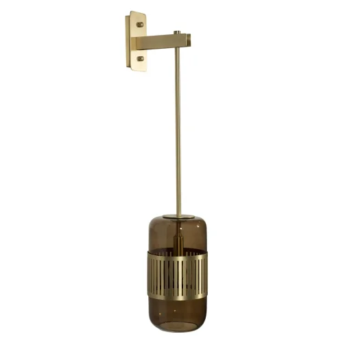 Бра Hudson 10098W LOFT IT янтарный на 1 лампа, основание золотое в стиле современный 