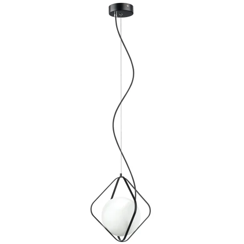 Светильник подвесной Globo 803317 Lightstar белый 1 лампа, основание чёрное в стиле арт-деко 