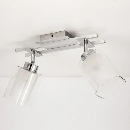 Светильник потолочный Риволи CL104120 Citilux прозрачный белый 2 лампы, основание серое в стиле современный  фото 5
