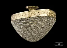 Люстра потолочная хрустальная 19323/100IV G Bohemia Ivele Crystal прозрачная на 14 ламп, основание золотое в стиле классика sp