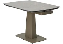 Керамический стол Balde 140 matt latte stone solid ceramic / taupe 593884 Woodville столешница коричневая бежевая из керамика