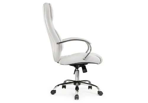 Компьютерное кресло Tron white 15517 Woodville, белый/искусственная кожа, ножки/металл/хром, размеры - *1210***610*700 фото 4