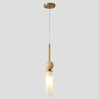 Светильник подвесной SIMPLY SP1 BRASS Crystal Lux белый на 1 лампу, основание латунь в стиле минимализм 