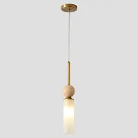 Светильник подвесной SIMPLY SP1 BRASS Crystal Lux белый на 1 лампу, основание латунь в стиле минимализм 