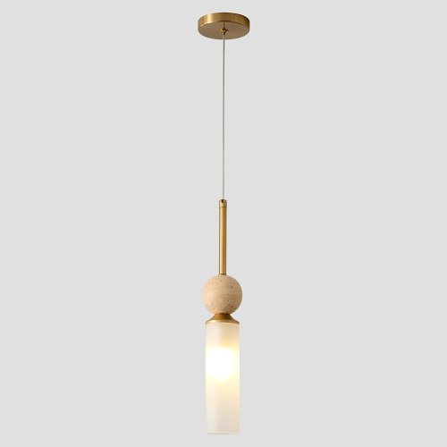 Светильник подвесной SIMPLY SP1 BRASS Crystal Lux белый на 1 лампу, основание латунь в стиле минимализм 