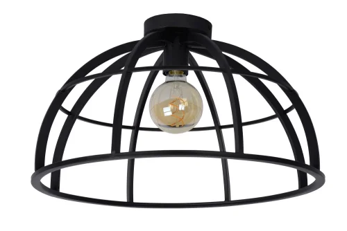 Светильник потолочный Dikra 76164/50/30 Lucide чёрный без плафона 1 лампа, основание чёрное в стиле современный лофт  фото 2