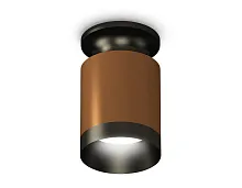 Светильник накладной Techno spot XS6304111 Ambrella light коричневый 1 лампа, основание чёрное в стиле модерн круглый