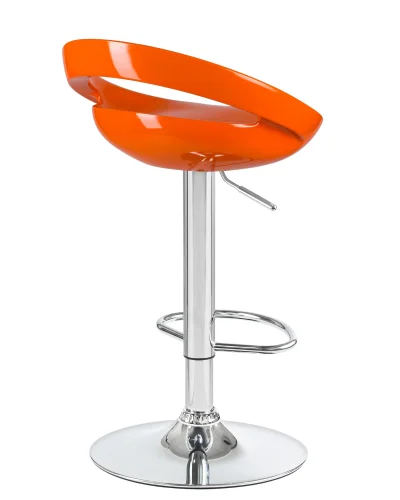 Стул барный набор 2 шт. SET-2 1010-LM DISCO, цвет сиденья оранжевый, цвет основания хром Dobrin, /полимер, ножки/металл/хром, размеры - 790*1000***470*440 фото 5