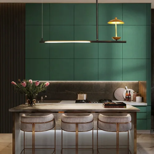 Светильник подвесной HETLEY B L4 Gold Black 203911-23 ImperiumLoft чёрный на 4 лампы, основание золотое в стиле современный фото 9