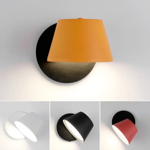 Бра PAIL 101884-26 ImperiumLoft жёлтый на 1 лампу, основание чёрное в стиле современный фото 2