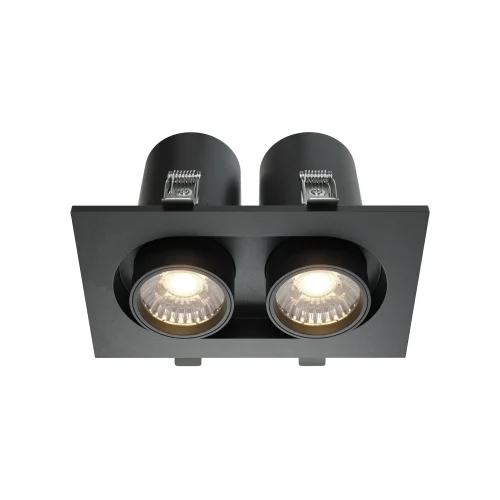 Светильник точечный LED Hidden DL045-02-10W4K-B Maytoni чёрный на 2 лампы, основание чёрное в стиле современный хай-тек 