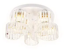 Люстра потолочная TR5201 Ambrella light прозрачная на 5 ламп, основание белое в стиле современный 