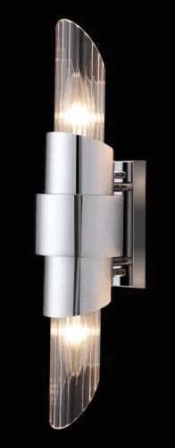 Бра JUSTO AP2 CHROME Crystal Lux прозрачный на 2 лампы, основание хром в стиле современный 
