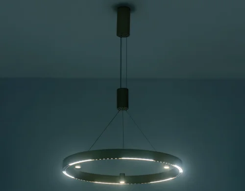 Светильник подвесной LED FL5846 Ambrella light золотой 1 лампа, основание золотое в стиле современный хай-тек кольца фото 5