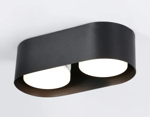 Светильник накладной TN70821 Ambrella light чёрный 2 лампы, основание чёрное в стиле современный хай-тек квадратный фото 4