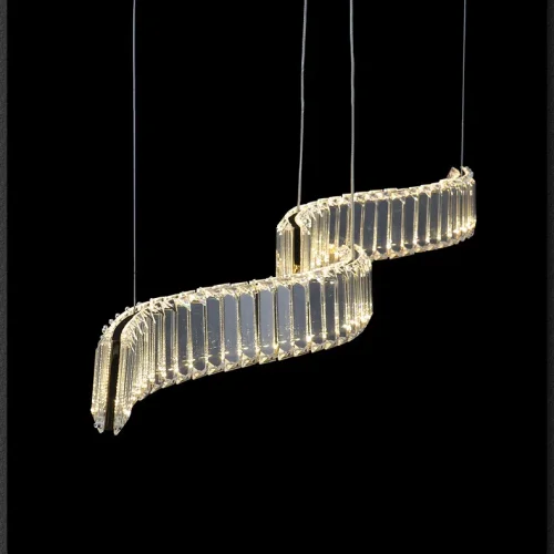 Светильник подвесной BERTOLDA LONG B Chrome 220716-23 ImperiumLoft прозрачный на 2 лампы, основание хром в стиле современный фото 5