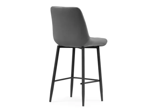 Полубарный стул Баодин К Б/К темно-серый / черный 517163 Woodville, серый/велюр, ножки/металл/чёрный, размеры - ****500*560 фото 4