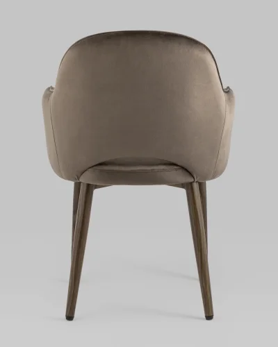 Стул Венера диамант NEW, велюр коричневый (ножки дерево) УТ000037248 Stool Group, коричневый/велюр, ножки/металл/коричневый, размеры - ****585*645 фото 7