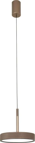 Светильник подвесной LED Piller 4509-1P Favourite коричневый на 1 лампу, основание коричневое в стиле хай-тек современный 