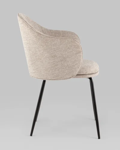 Стул обеденный Echo, бежевый УТ000038598 Stool Group, бежевый/шенилл, ножки/металл/чёрный, размеры - ***** фото 2