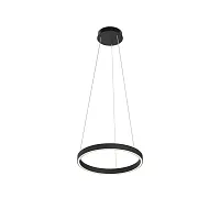 Светильник подвесной LED Rim MOD058PL-L22BK Maytoni чёрный на 1 лампу, основание чёрное в стиле современный хай-тек минимализм кольца