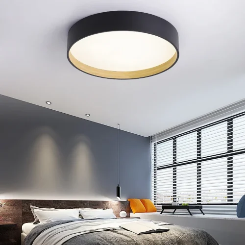 Светильник потолочный NETTY D40 Black 224021-23 ImperiumLoft белый на 1 лампу, основание чёрное в стиле современный скандинавский минимализм фото 11