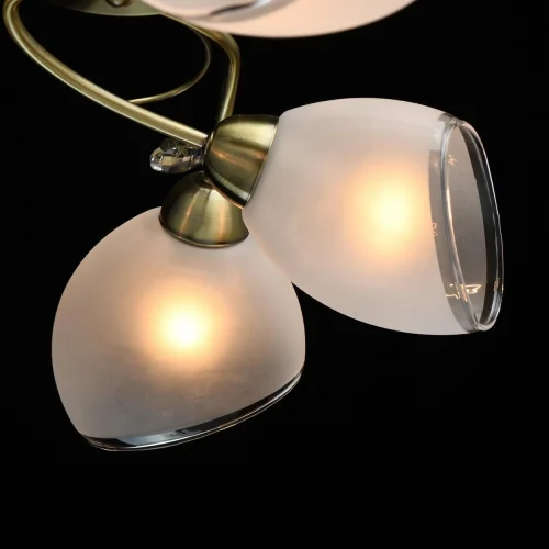 Люстра потолочная Моника 372014006 MW-Light белая на 6 ламп, основание латунь в стиле классический  фото 6