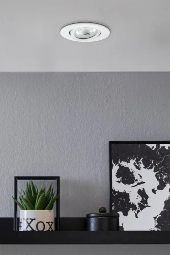 Светильник точечный LED Saliceto-Z 99671 Eglo белый на 1 лампу, основание белое в стиле современный умный свет фото 3 Светильник точечный LED Saliceto-Z 99671 Eglo белый на 1 лампу, основание белое в стиле современный умный свет фото 3