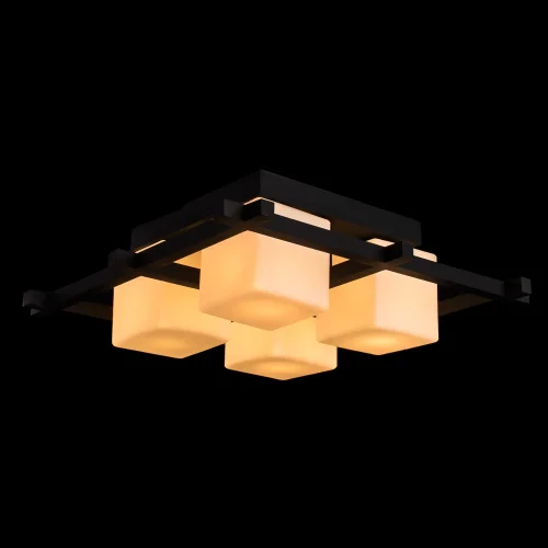 Люстра потолочная Woods A8252PL-4CK Arte Lamp белая на 4 лампы, основание коричневое в стиле кантри современный  фото 3